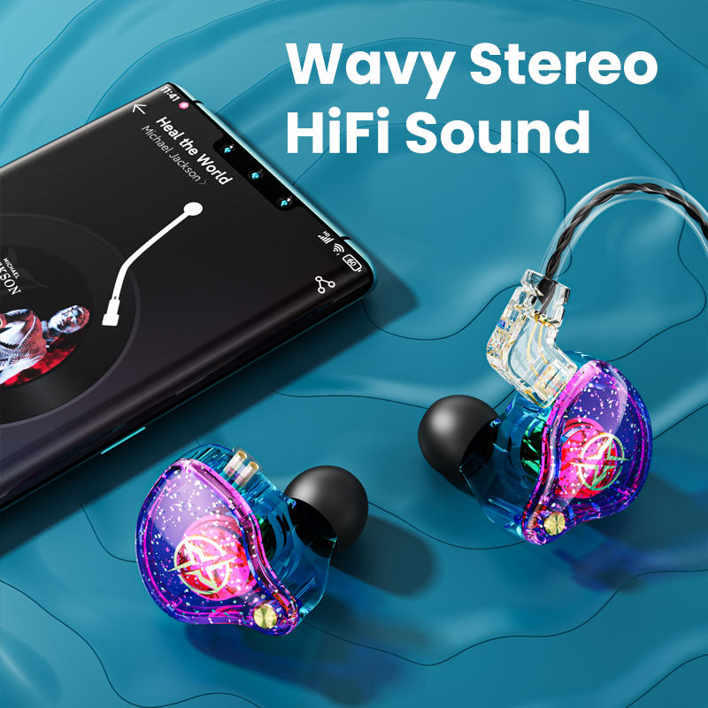 IQX2 PRO Wired In-Ear Gaming & Sports Earphones | 3.5mm & Type-C | Sound Isolation | Mic & Controls