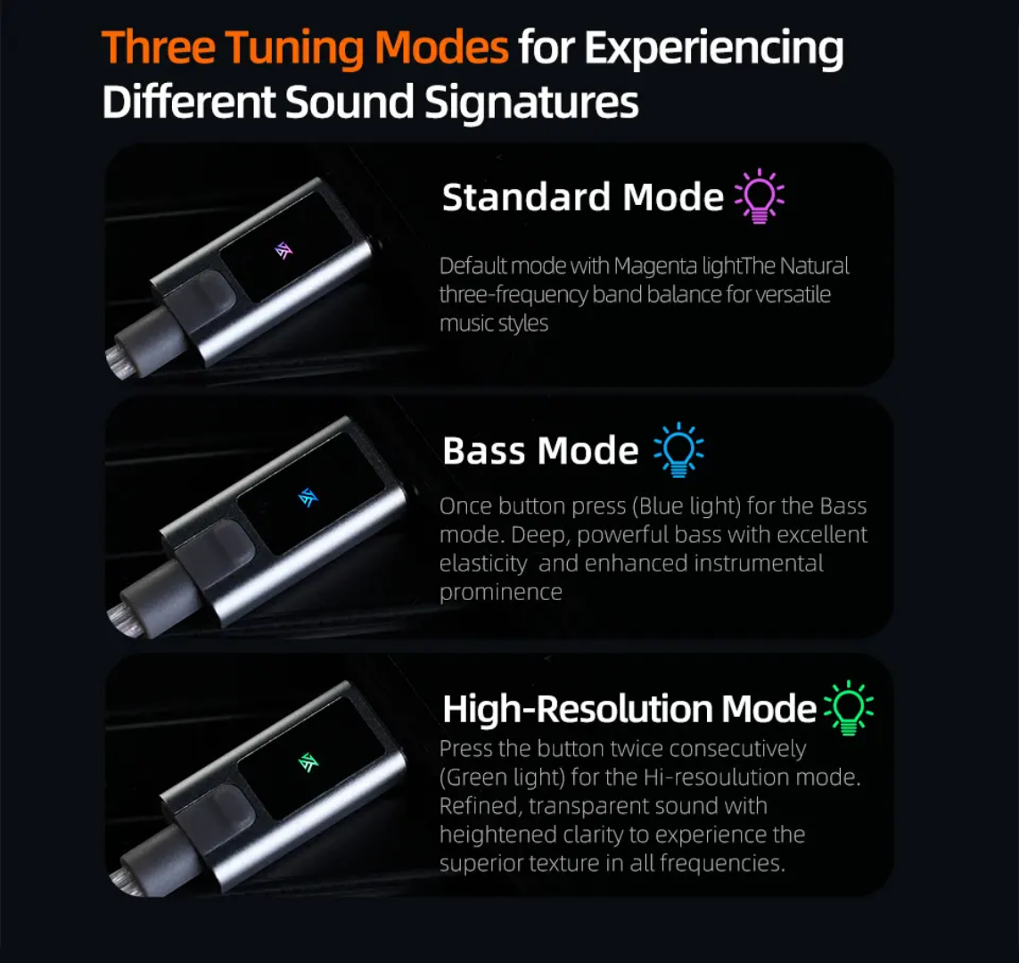 IQX M2 Professional Type-C DAC Cable with Mic | 3 EQ Modes | Hi-Res Audio